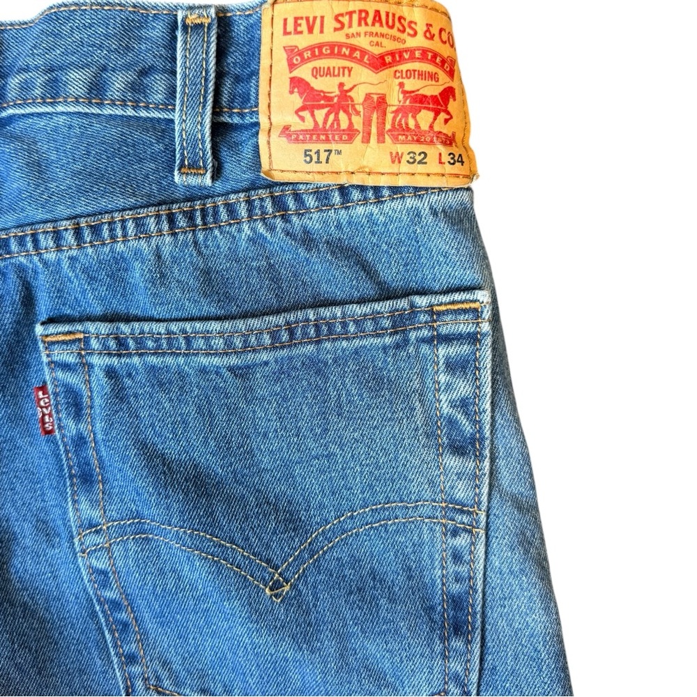 Classic Levi’s 517 Men’s Light Blue Straight-Leg Jeans 32x34 - Picture 5 of 5